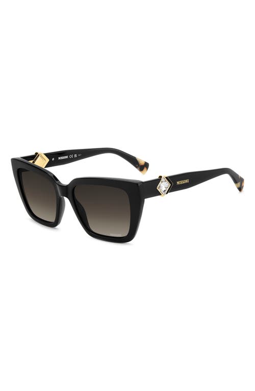 Missoni 54mm Gradient Square Sunglasses In Black