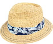 PETER GRIMM Pill Box Straw Fedora