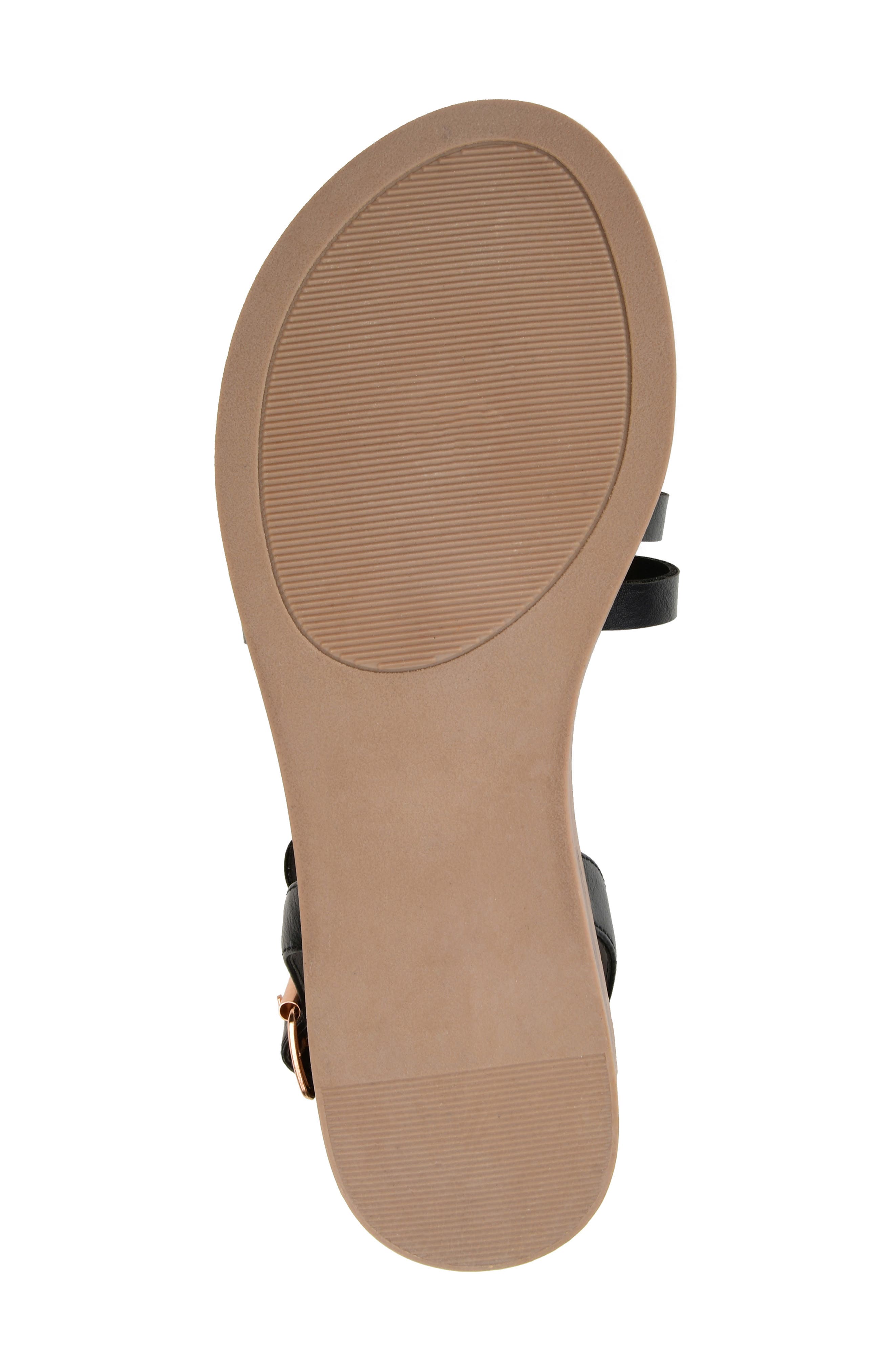 Journee Collection Solay Braided Strappy Sandal, Alternate, color, Black