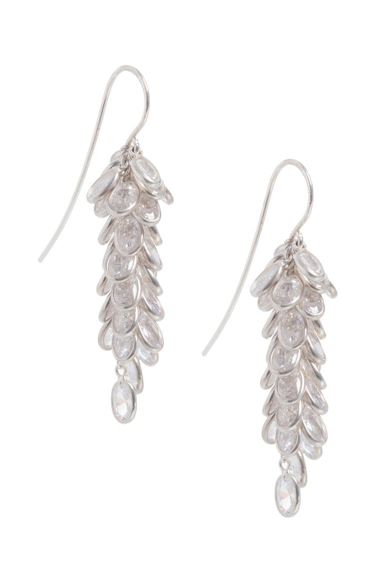 Midi Crystal Drops, Main, color, Silver