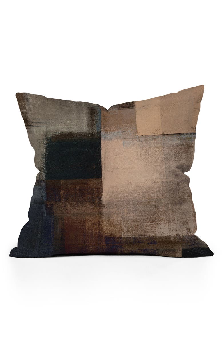 Deny Designs Walnut Throw Pillow, Main, color, Brown