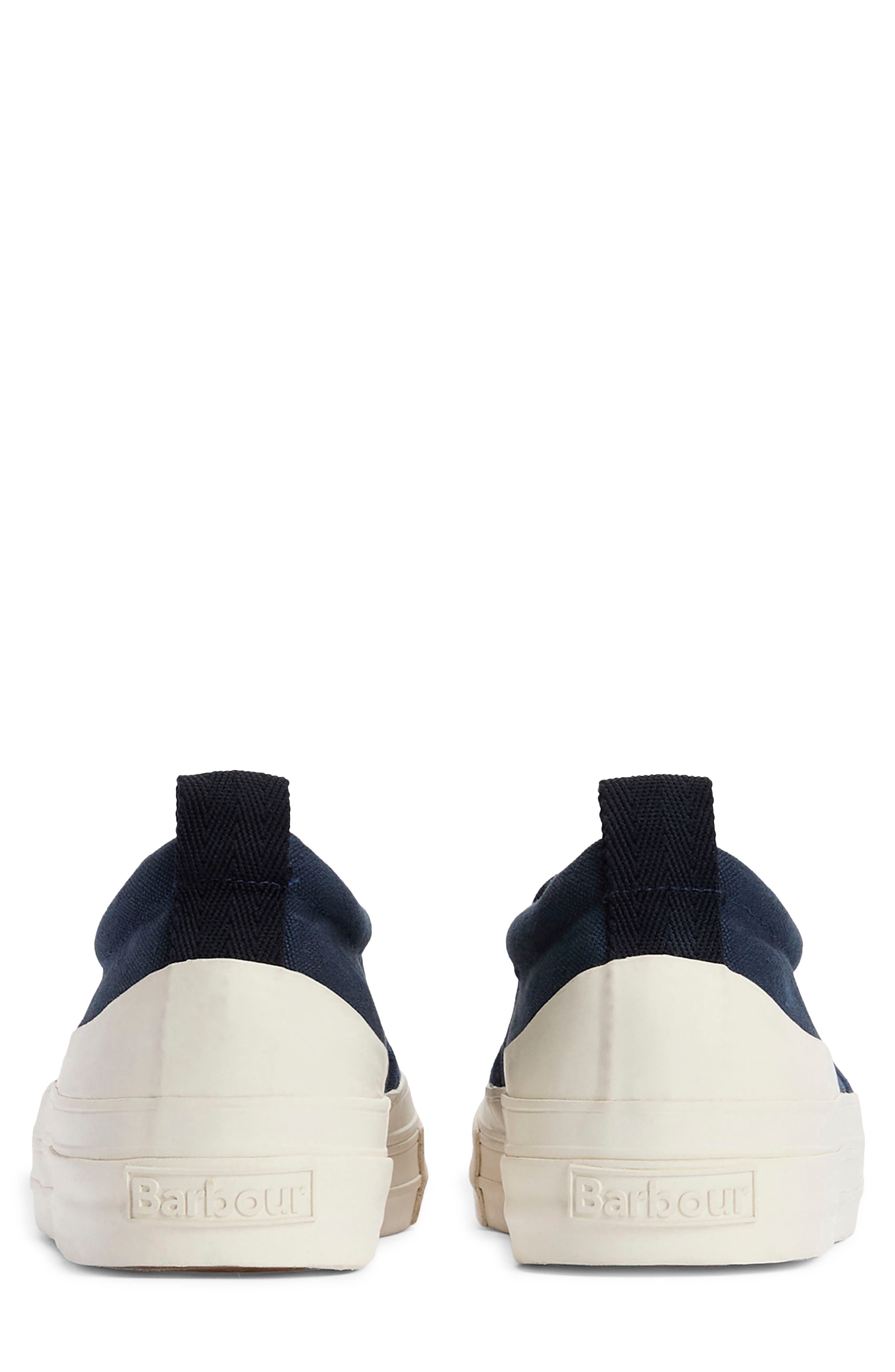 Barbour Cowan Canvas Slip-On Sneaker, Alternate, color, Navy