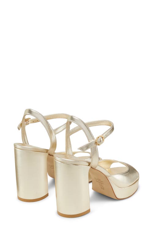 Stuart Weitzman Women's Dayna Ii Platform Sandals In Light Gold