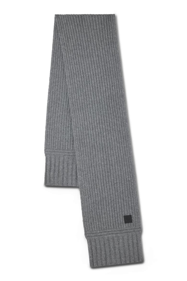 Chunky Ribbed Scarf, Main, color, Dark Grey Melange