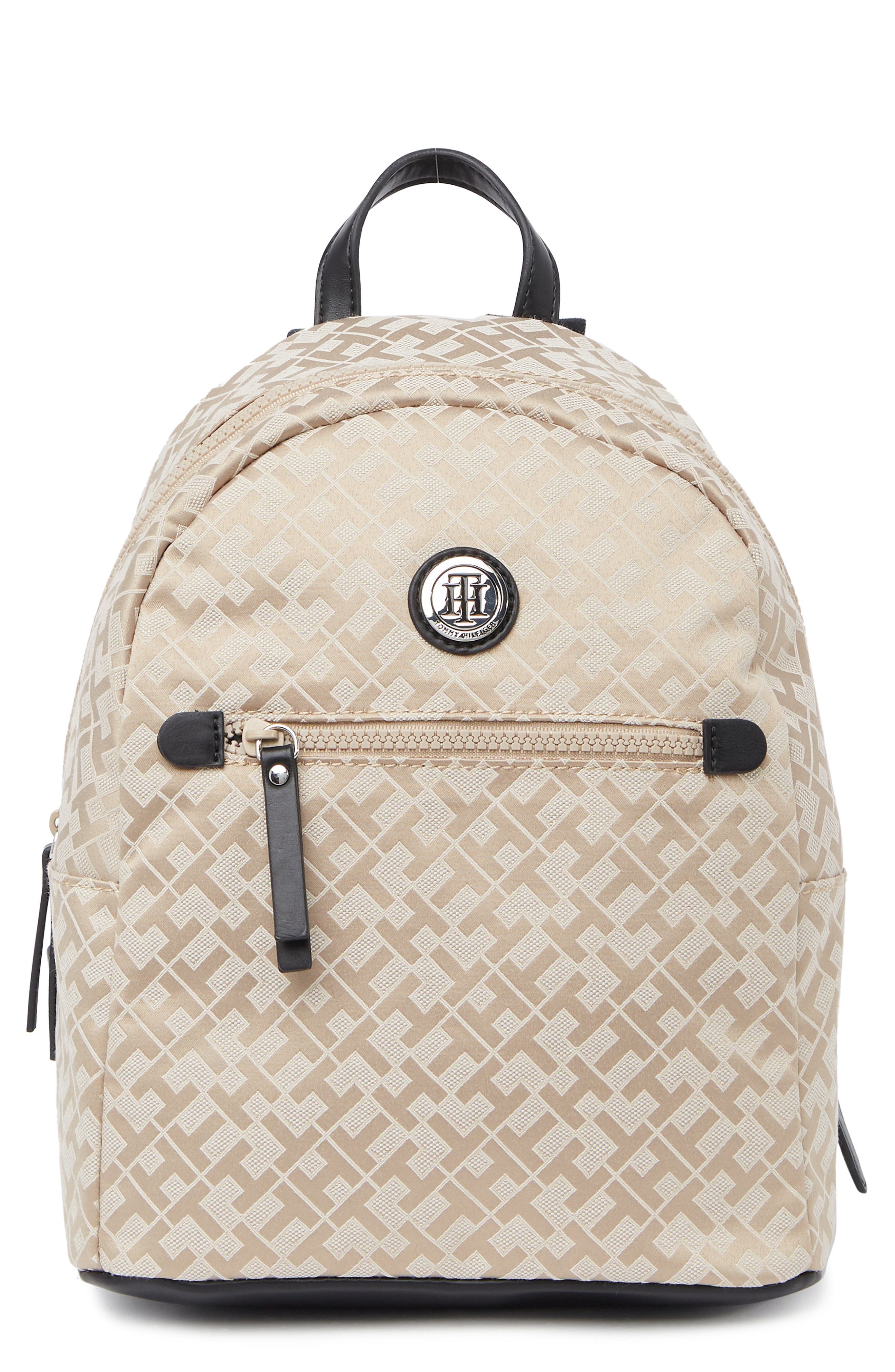Tommy Hilfiger Willow II Geometric Jacquard Printed Backpack, Main, color, 