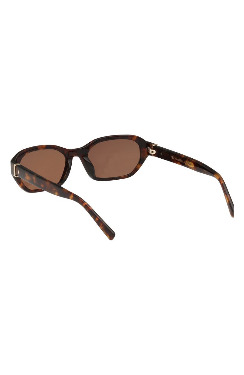 ABERCROMBIE & FITCH 52mm Oval Sunglasses, Alternate, color, Dark Havana / Brown Lens