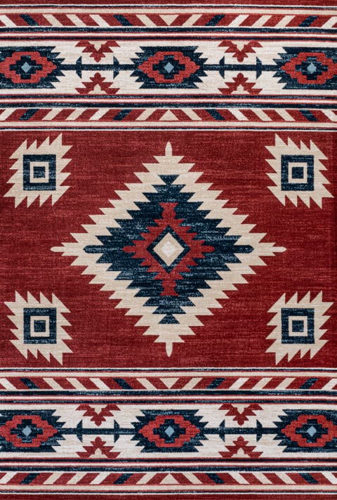 Serape Medallion Southwestern Area Rug