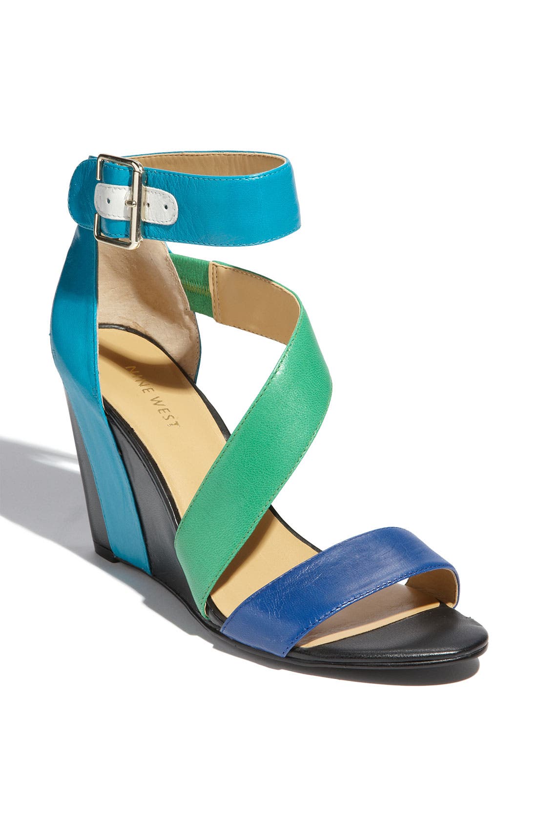 'Pitera' Wedge, Main, color, SEA/ LAGUNA