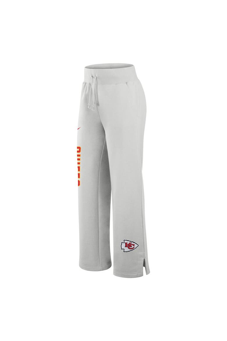 Women's Nike  Gray Kansas City Chiefs Primetime Phoenix Fleece Wide-Leg Sweatpants, Alternate, color, Gray