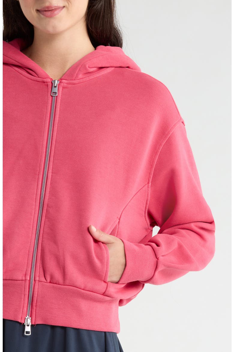 Fade Out Full Zip Hoodie, Alternate, color, WASHED BERRY RED