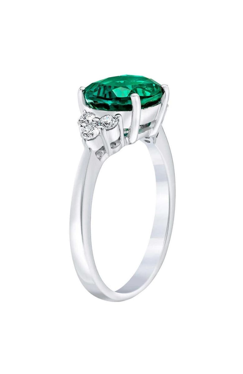Bliss Diamond 3 1/4Ct Oval Emerald & Lab Grown Diamond Ring in 10k or Gold, Alternate, color,