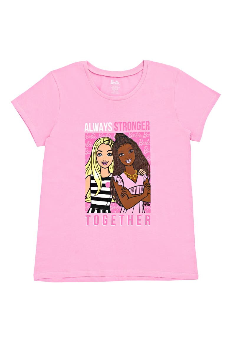 T-Shirt & French Terry Shorts Set, Alternate, color, Pink / Black