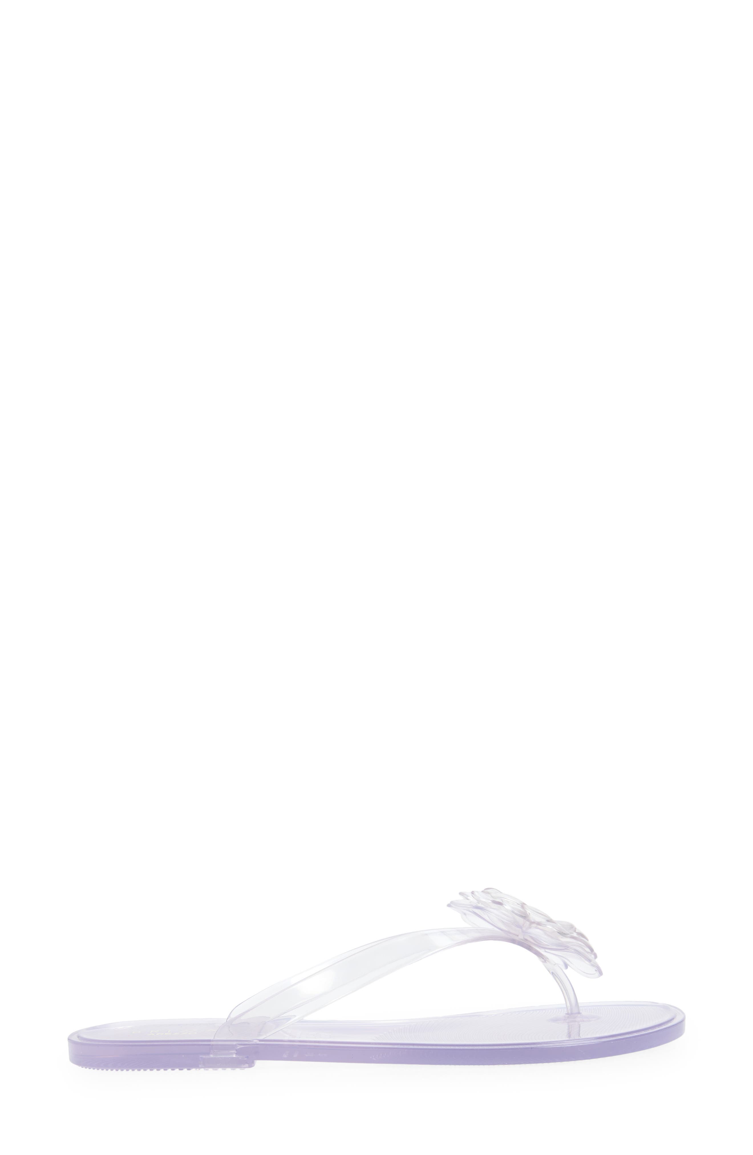 Jelly Flower Flip Flop, Alternate, color, CRISTAL