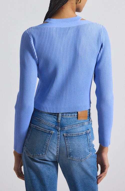 Derek Lam 10 Crosby Lonnie Layered Cropped Cardigan In Blue