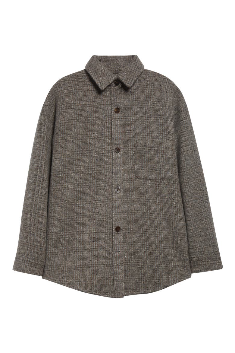 Oversize Check Cashmere & Wool Overshirt, Alternate, color, ASH SMALL GLEN URQUHART CHECK