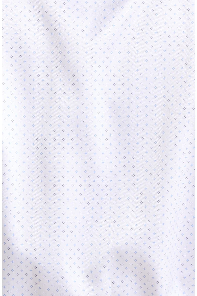 Trim Fit Microprint Dress Shirt, Alternate, color, WHITE/ BLUE