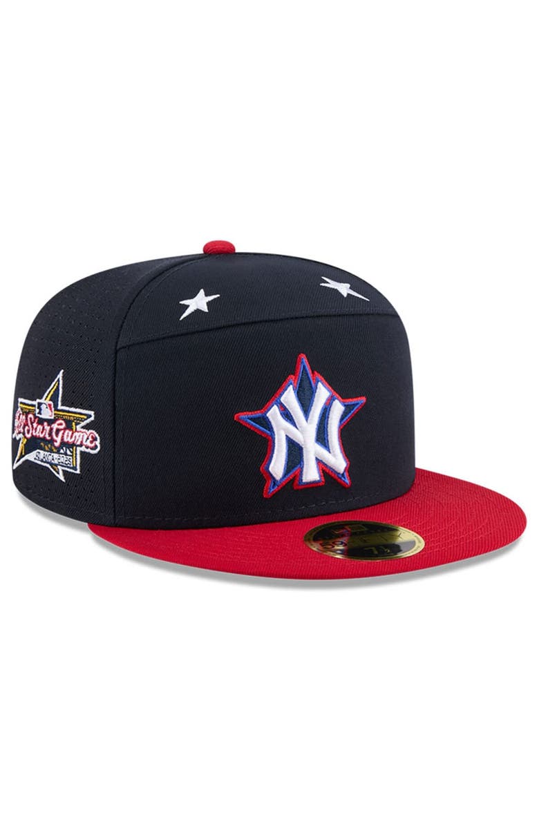 New Era Men's New Era Navy/Red  New York Yankees 2025 MLB All-Star Game Workout Side Patch 59FIFTY Fitted Hat, Main, color, 