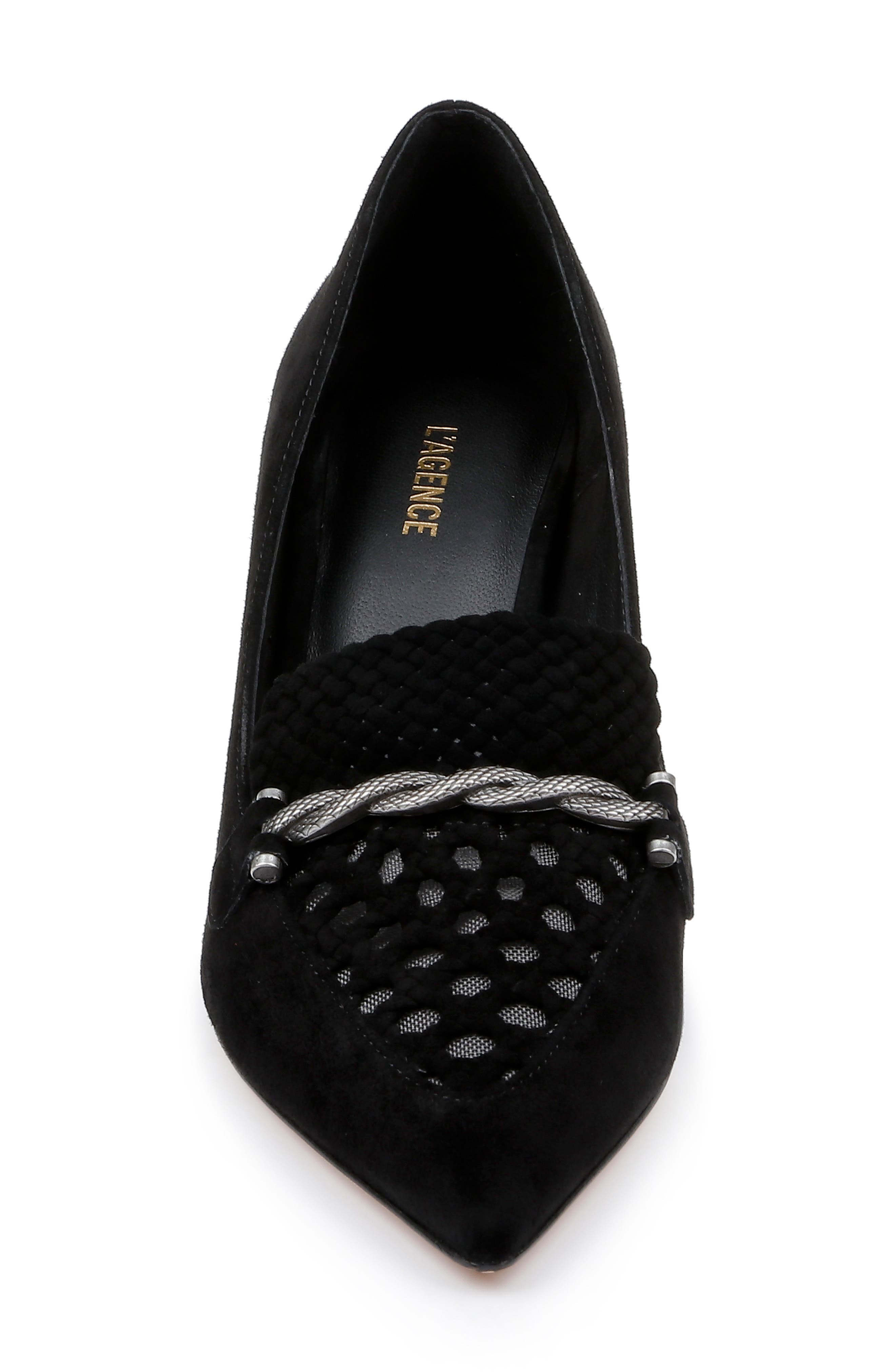 L'AGENCE Eleonore Pump, Alternate, color, Black Suede