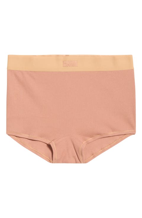 Stretch Cotton Rib Boyshorts (Regular & Plus)