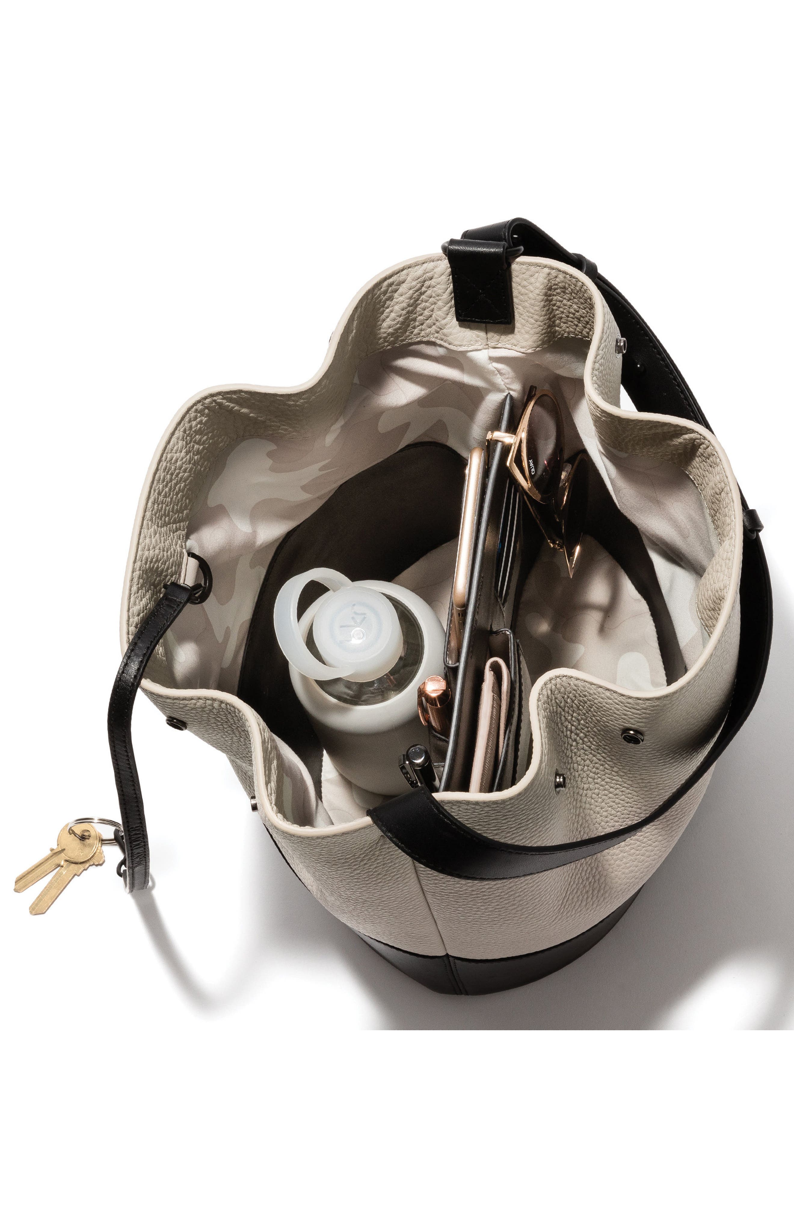 Dagne Dover Ava Leather Bucket Bag, Alternate, color, 