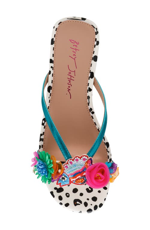 Shop Betsey Johnson Avin Slide Sandal In Teal