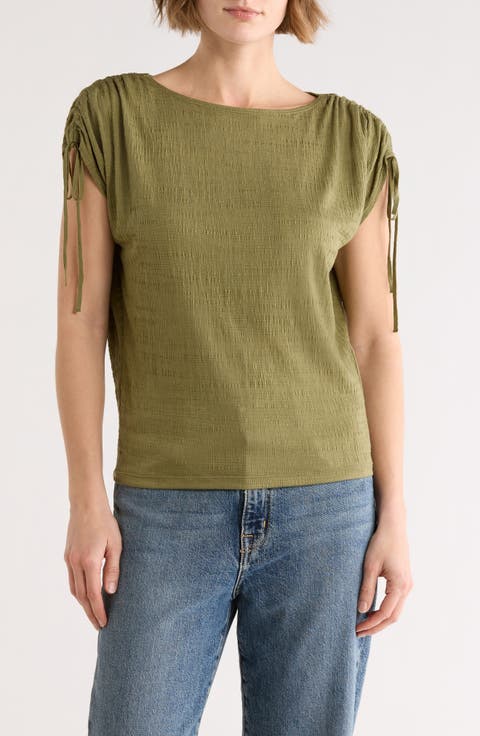 Ruched Shoulder Top