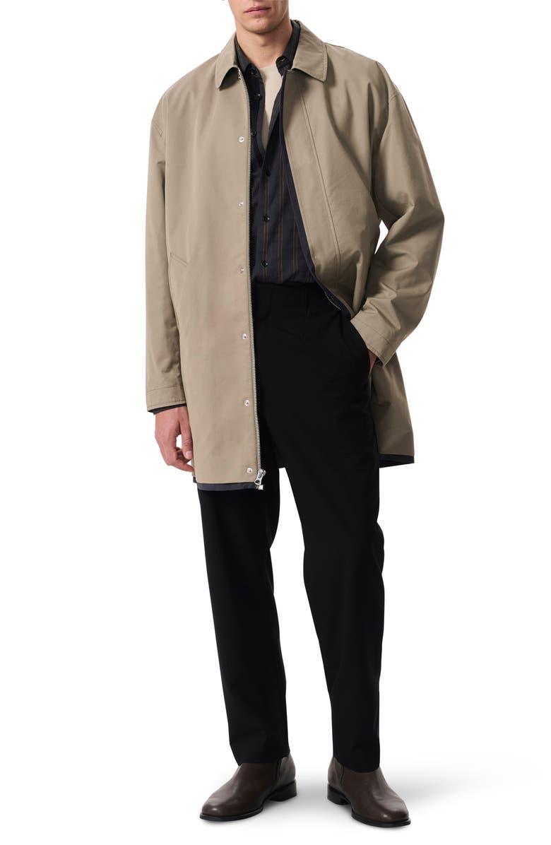 rag & bone Thomas Cotton Blend Car Coat, Alternate, color, Elephant Grey