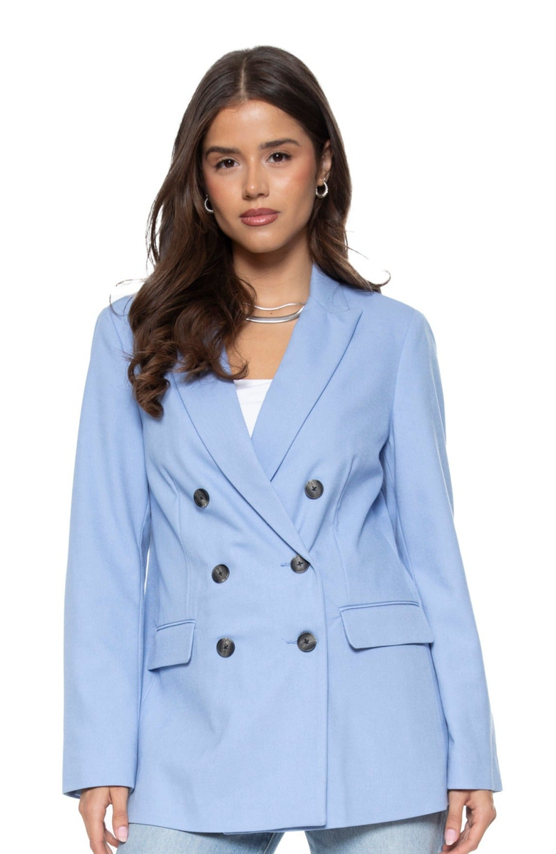 BLUE REVIVAL Your Ex Boyfriends Blazer, Main, color, Periwinkle Blue