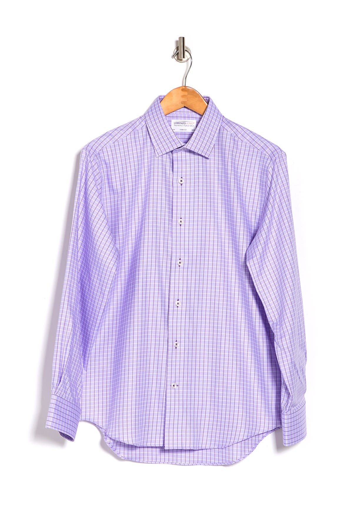 Lorenzo Uomo Grid Print Trim Fit Shirt (Men) | Nordstromrack