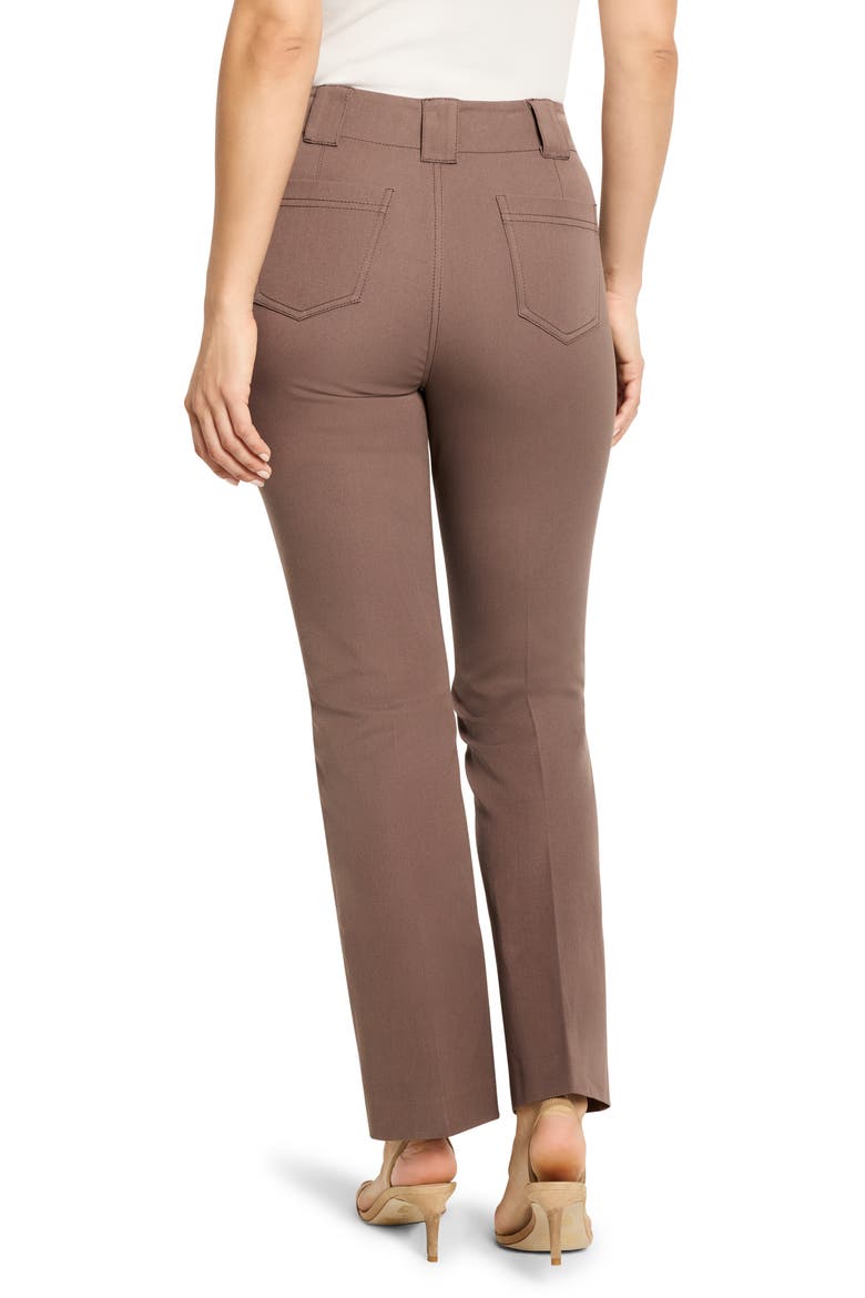 Stretch Bootcut Pants, Alternate, color, COCOA