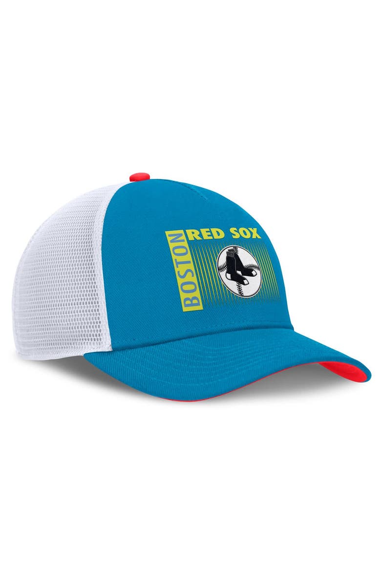 Nike Men's Nike Teal Boston Red Sox Neon 90s Rise Structured Performance Adjustable Trucker Hat, Alternate, color, Teal