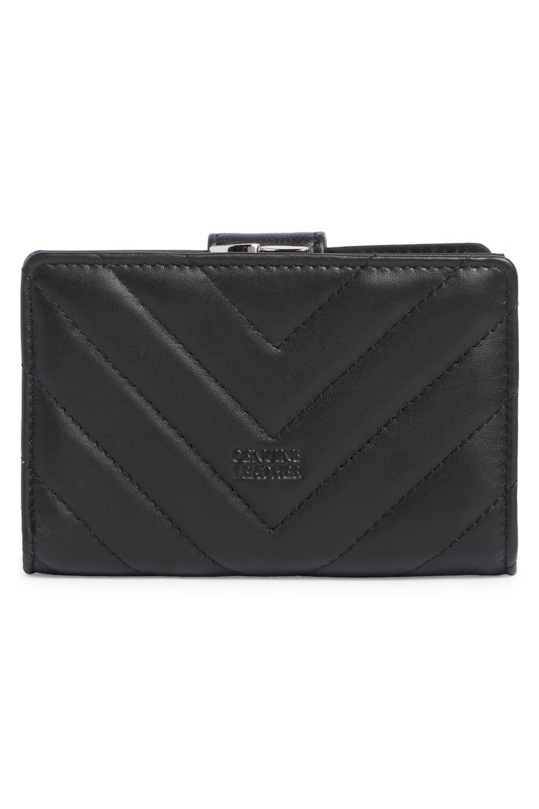 Quilted Card Holder, Alternate, color, BLACK