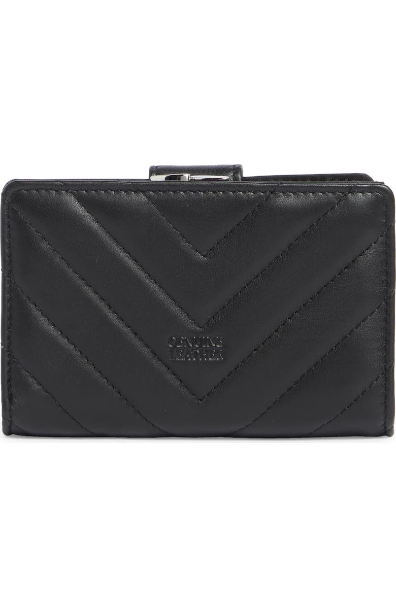 MUNDI SMALL LEATHER GOODS Quilted Card Holder, Alternate, color, Black