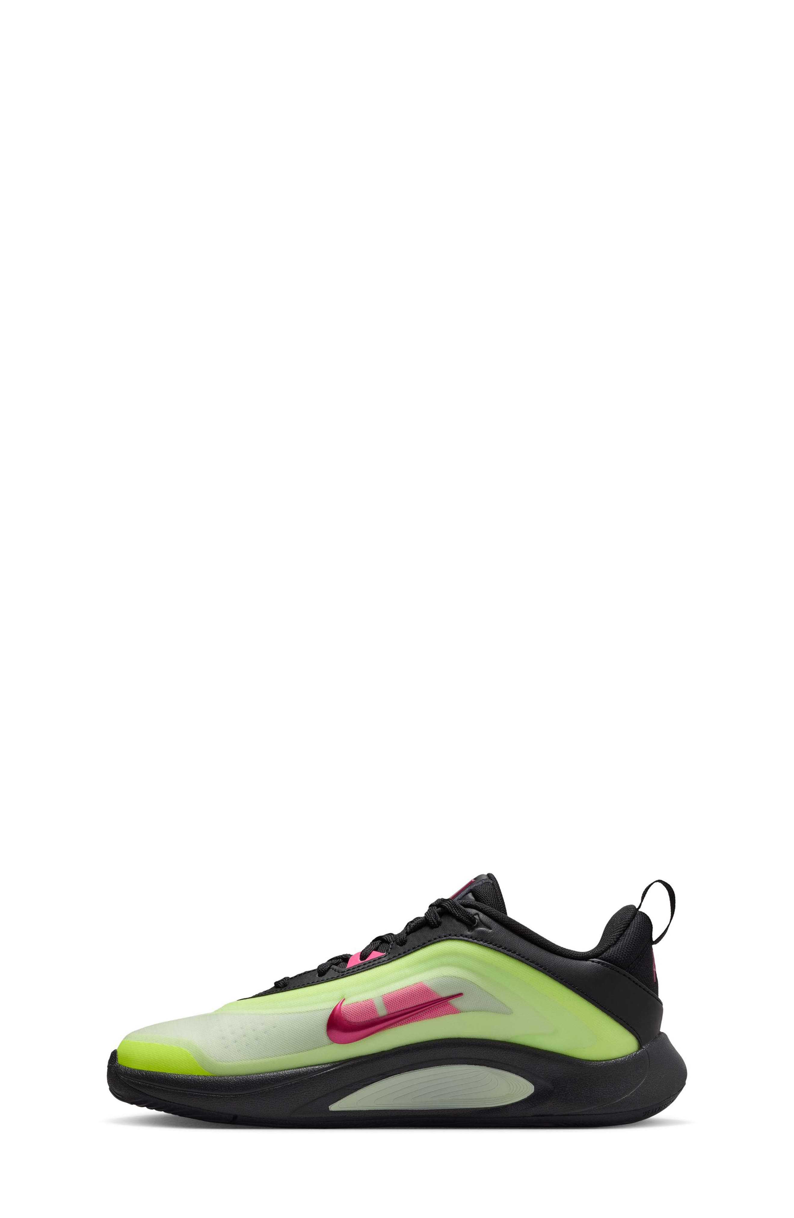 Kids' A One Running Shoe, Alternate, color, BLACK/ PINK/ VOLT GLOW