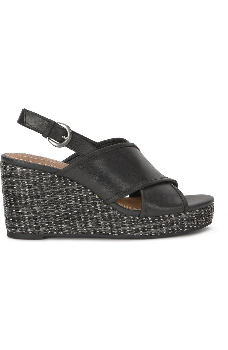 Lucky Brand Crissa Platform Wedge Espadrille Sandal, Alternate, color, Black