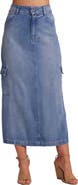 Cloth & Stone Cargo Long Denim Skirt