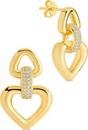 Sterling Forever Marcia Cubic Zirconia Door Knocker Earrings