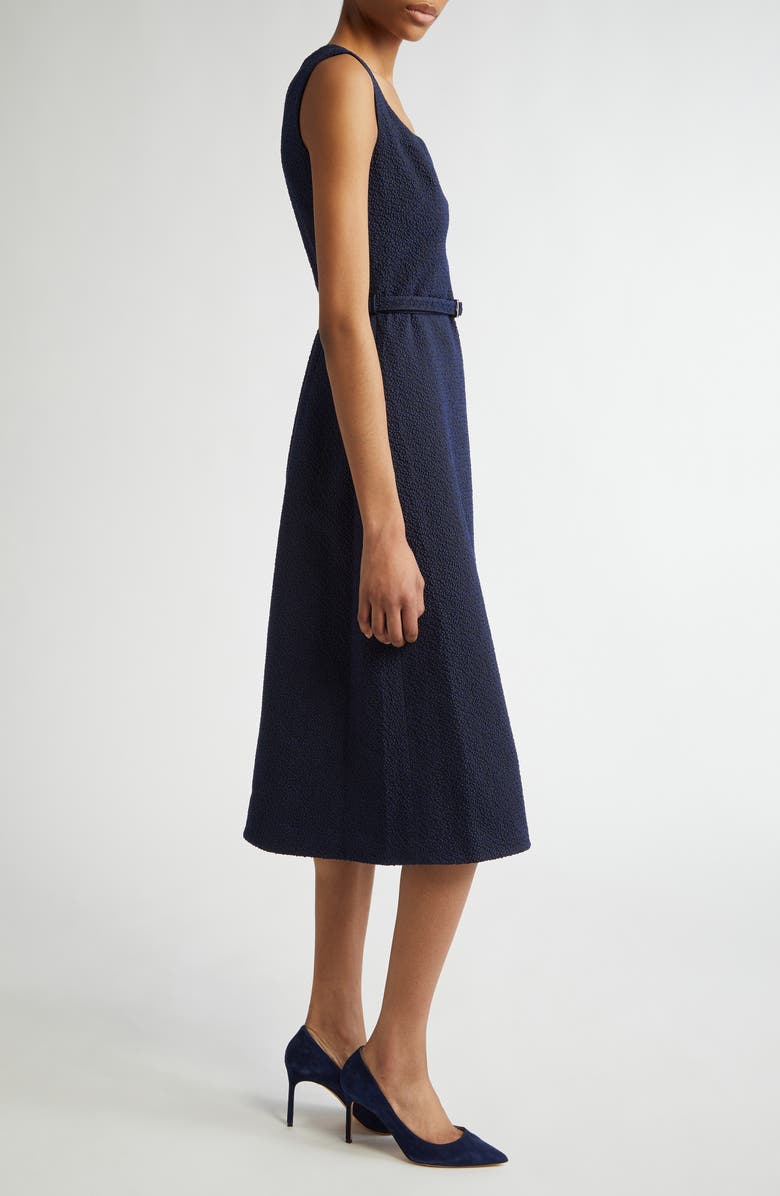 Emilia Wickstead Pinah Belted Cotton Blend Bouclé Dress, Alternate, color, 