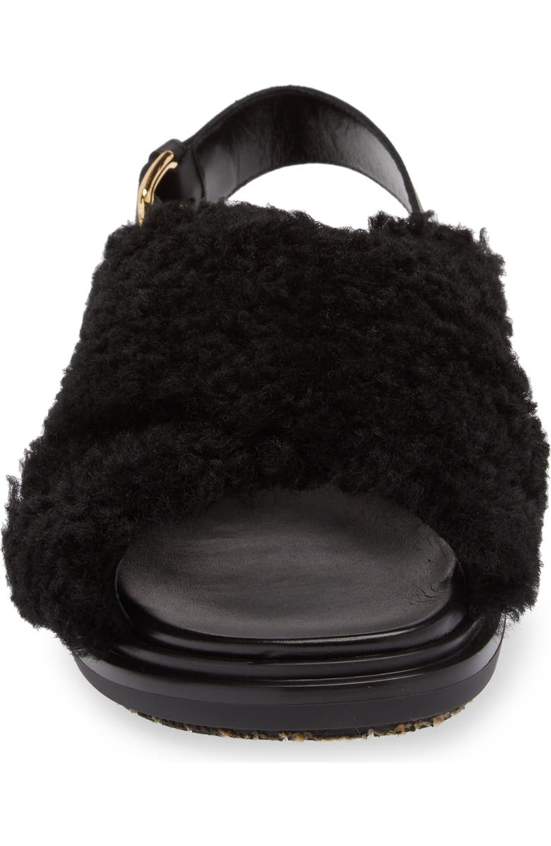Marni Fussbett Genuine Shearling Sandal, Alternate, color,
