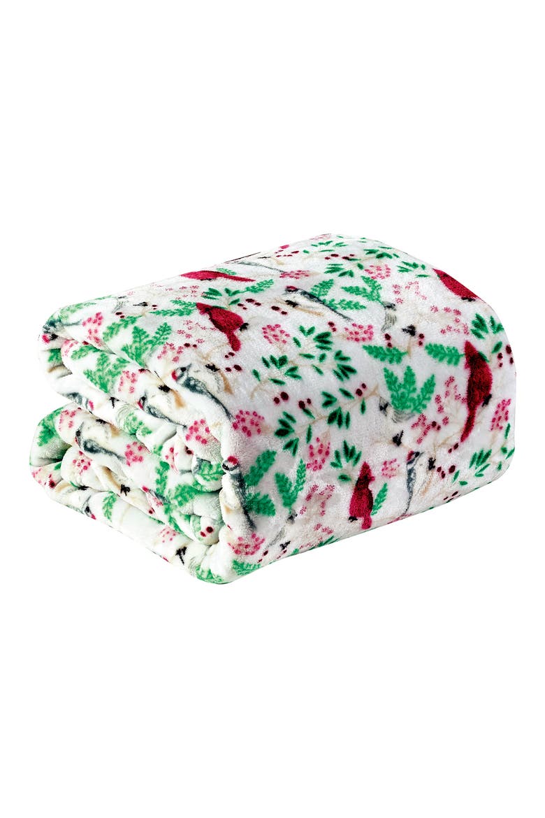 Cardinal Decorative Plush Blanket, Main, color, MULTI-COLOR