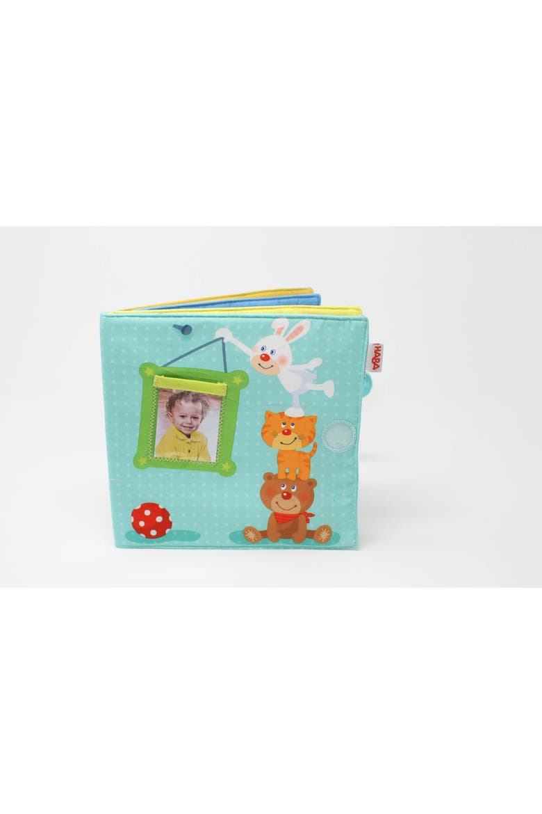 Playmates Soft Fabric Baby Photo Album, Alternate, color, Blue Multi