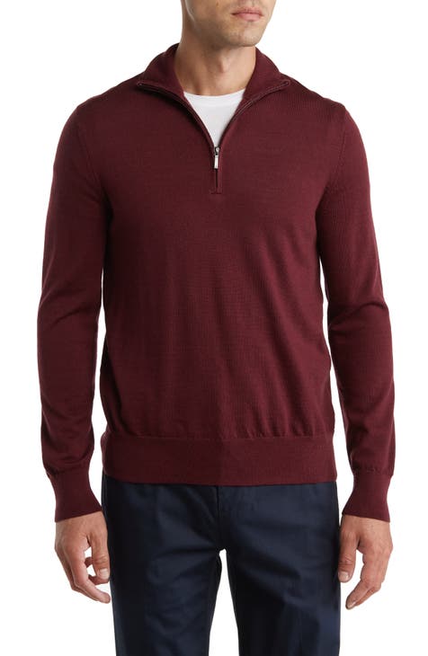 Merino Wool Quarter Zip Pullover