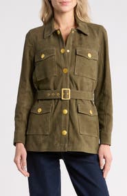 L'AGENCE Ishani Belted Leather Jacket