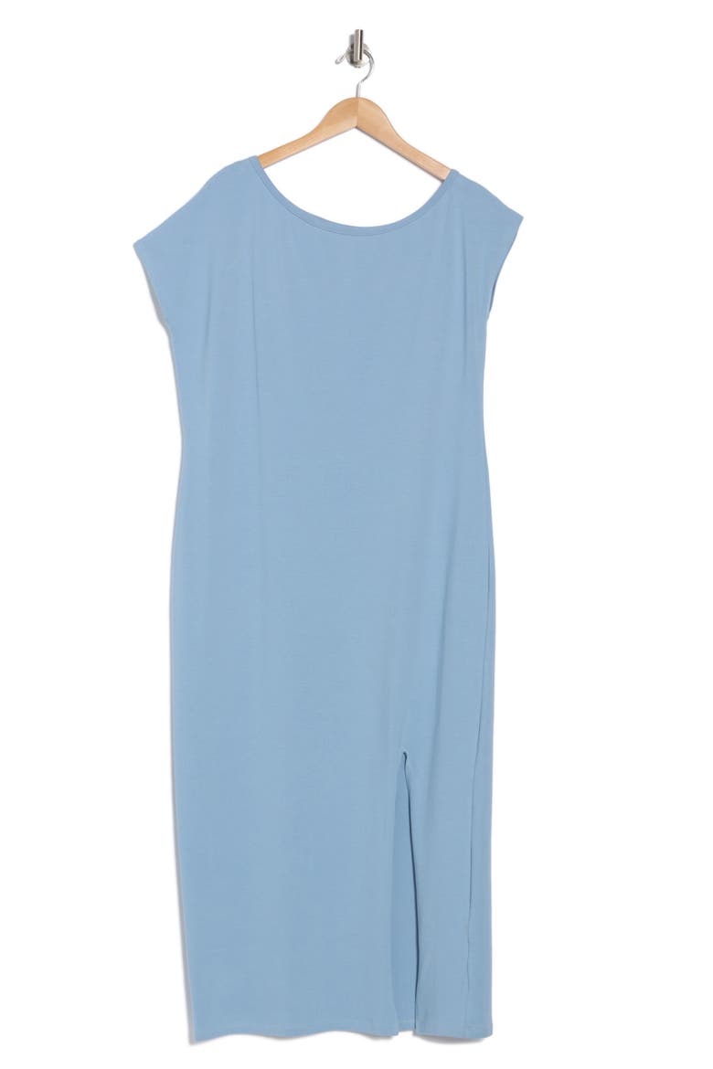 Drop Shoulder Knit Shift Dress, Alternate, color, BLUE