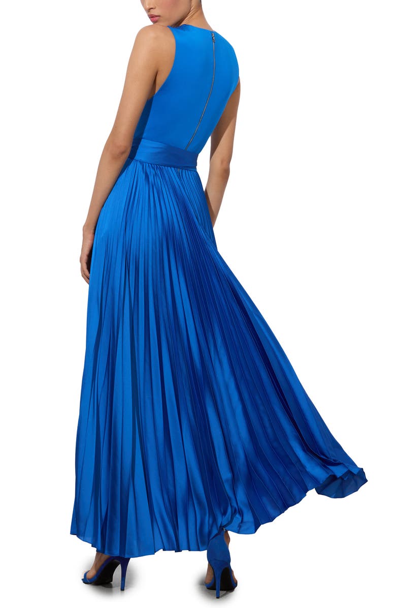 Alice + Olivia Chara Pleated Sleeveless Maxi Dress, Alternate, color, 