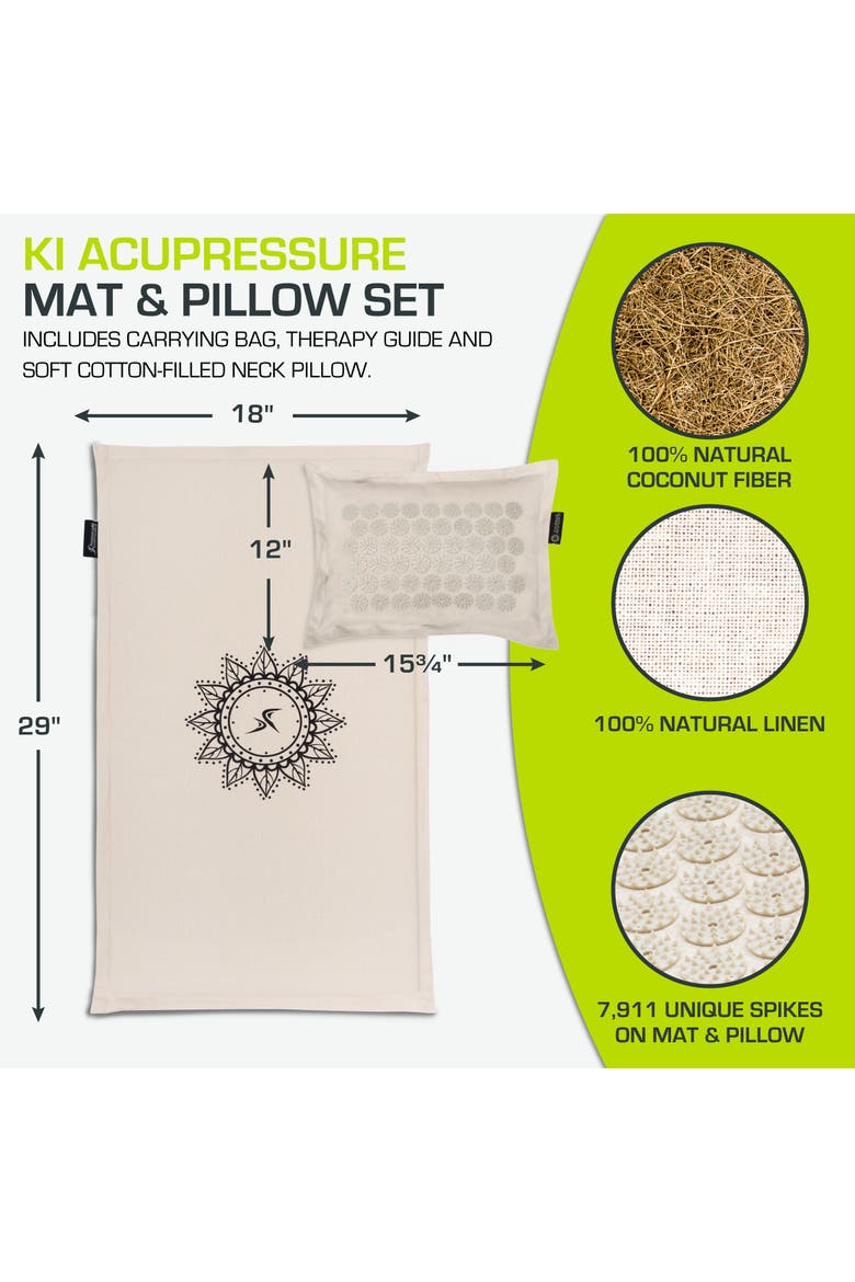 Ki Acupressure Mat and Pillow Set, Alternate, color, Sand Dunes