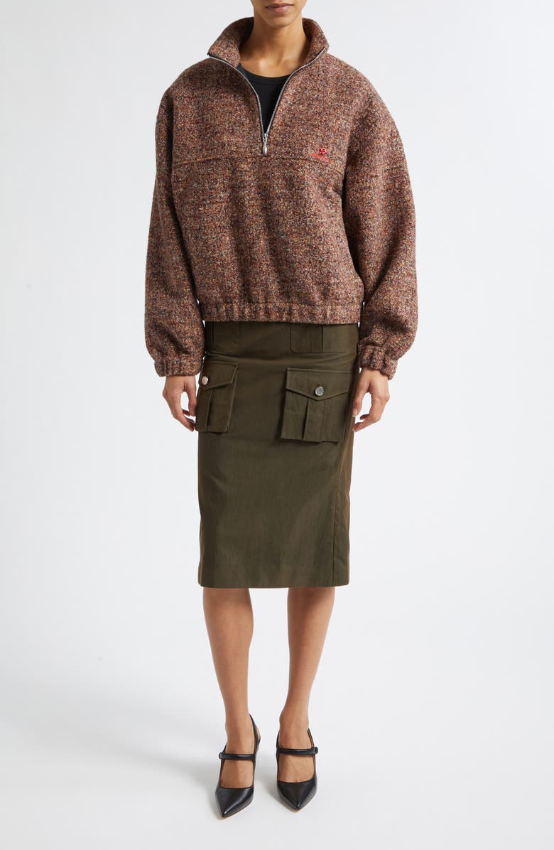 Shushu/Tong Flecked Half Zip Sweater, Alternate, color, Variedness