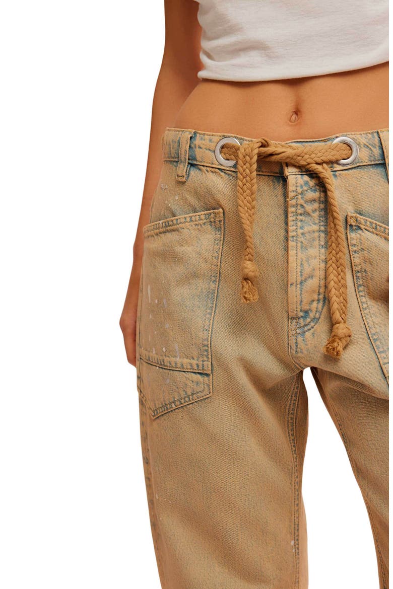 We The Free Moxie Mid Rise Barrel Jeans, Alternate, color, COWBOY