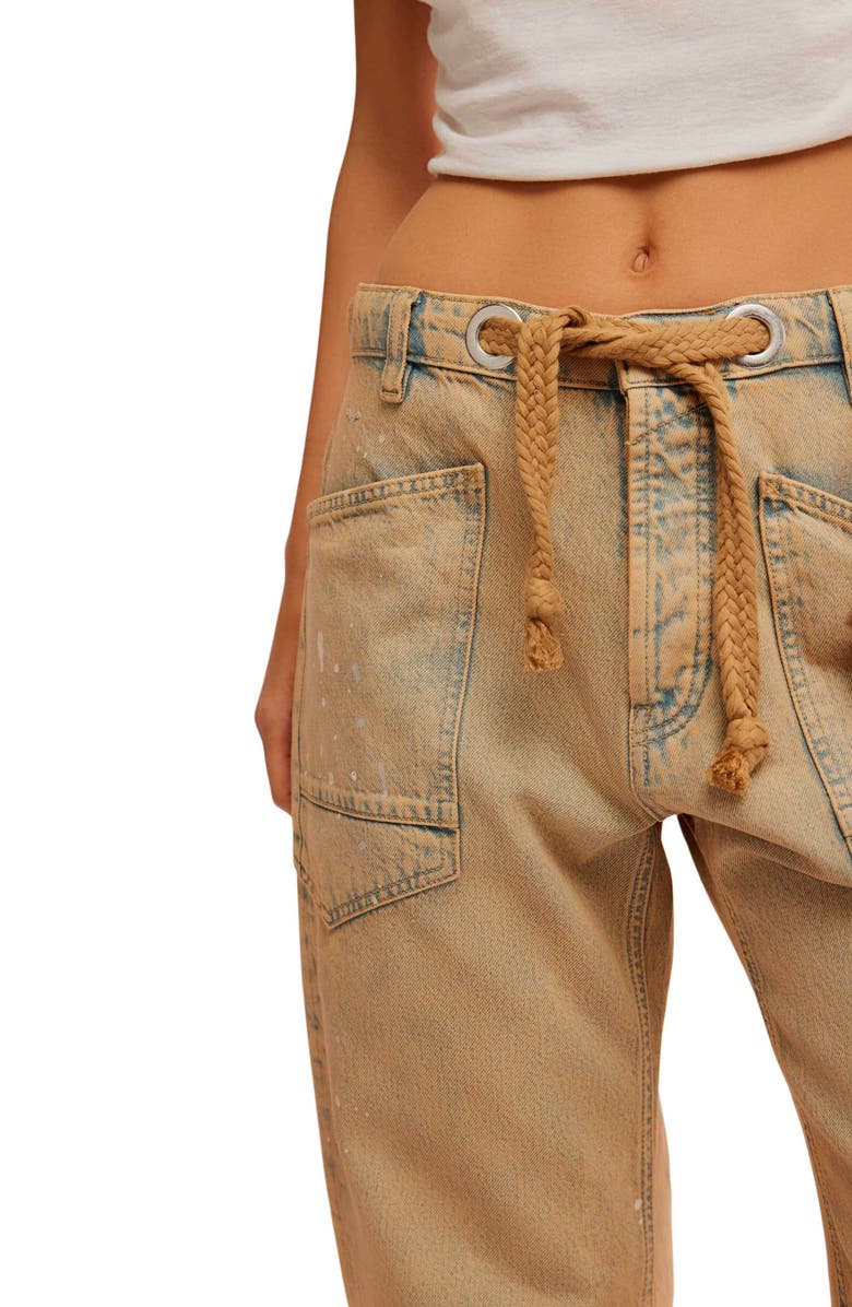 We the Free Good Luck Mid Rise Barrel Leg Jeans