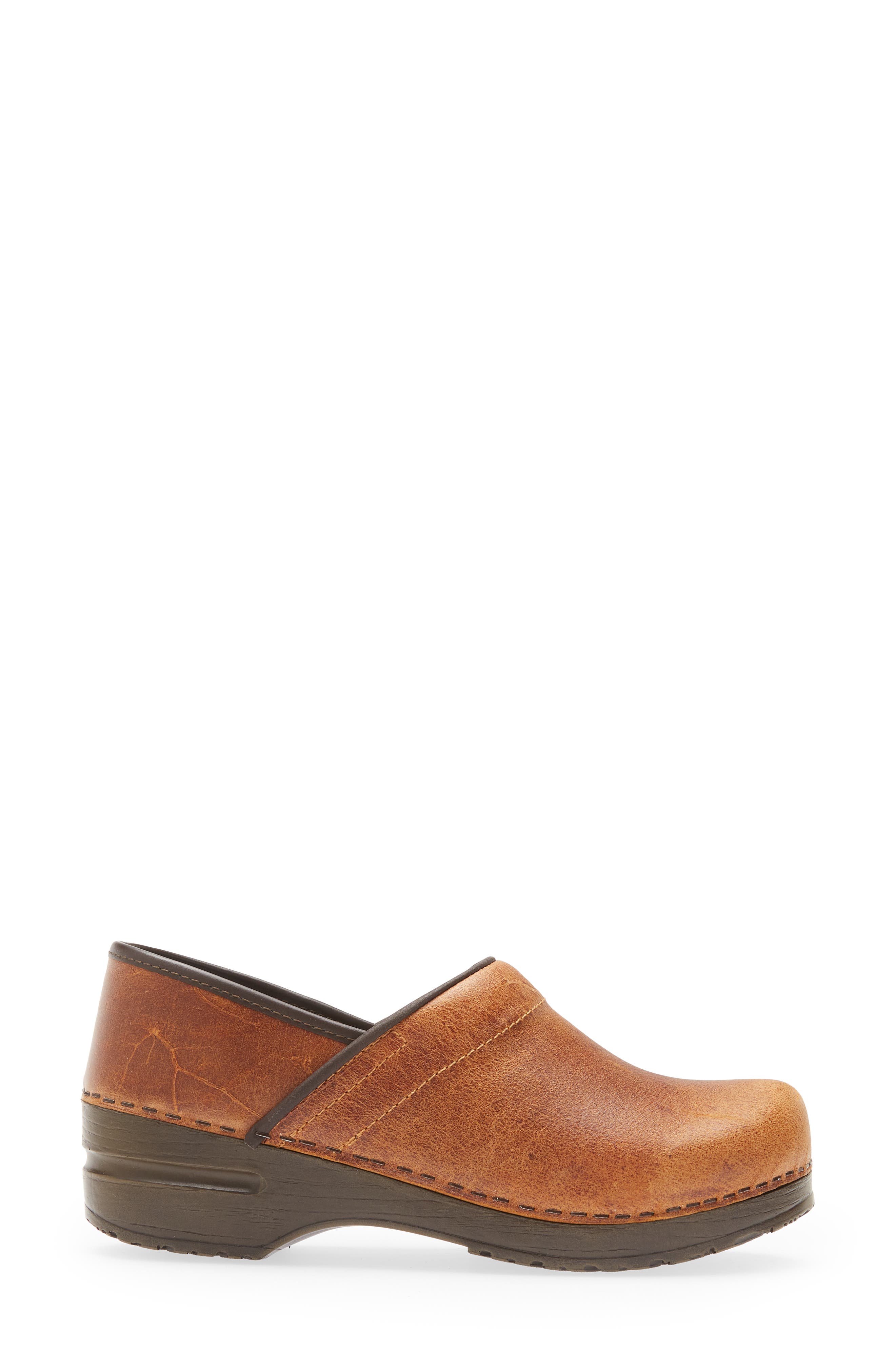 Sanita Errol Leather Clog, Alternate, color, Cognac